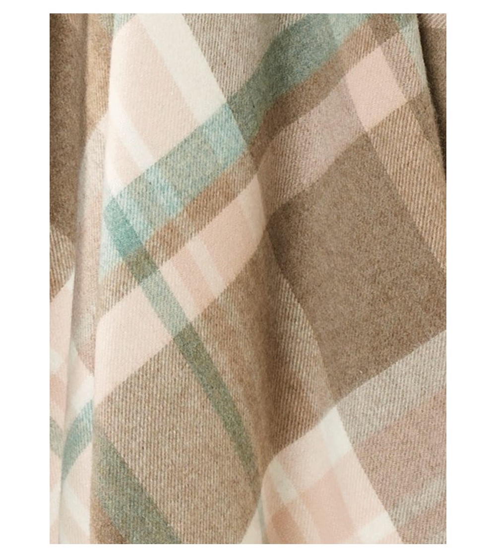 Portree Natural / Rose - Merino Decke, Wolldecke Bronte by Moon Schafwolldecke warme Woll Decken Sofa wohndecke kaufen