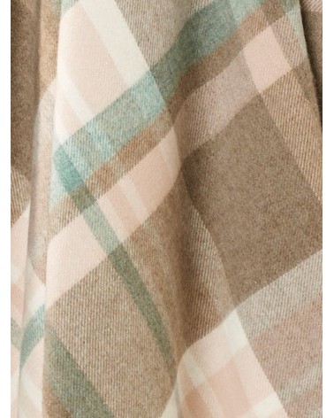 Portree Natural / Rose - Merino wool blanket Bronte by Moon warm cozy soft sofa throw blanket picnic throws and blankets