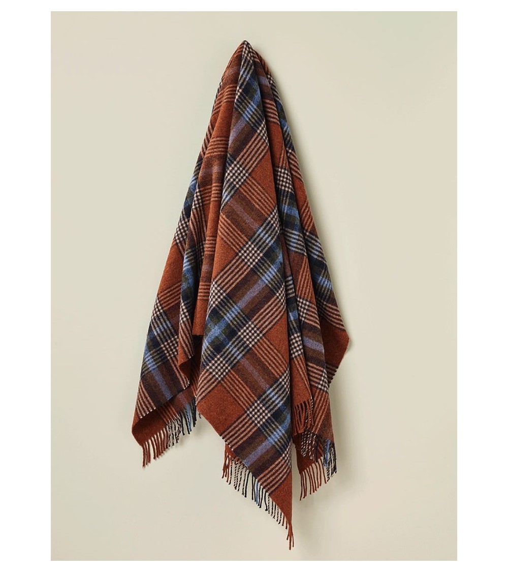 Plaid Christchurch Rouille - Couverture en pure laine vierge Bronte by Moon plaide pour canapé de lit cocooning chaud