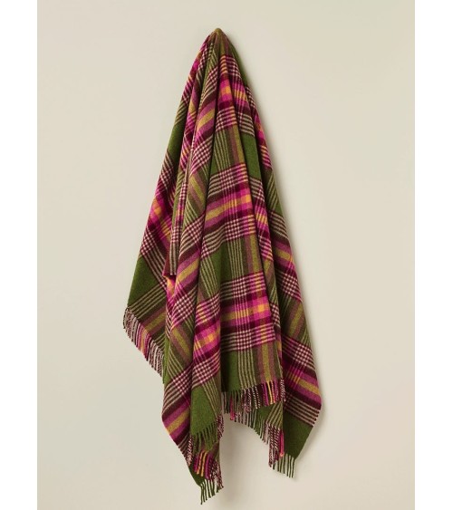 Plaid Christchurch Vert Pomme - Couverture en laine Bronte by Moon un plaid cocooning couverture chaude douce plaide lit