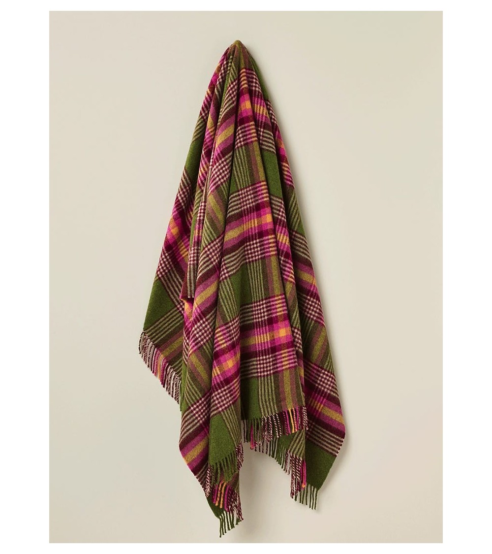 Plaid Christchurch Vert Pomme - Couverture en laine Bronte by Moon un plaid cocooning couverture chaude douce plaide lit