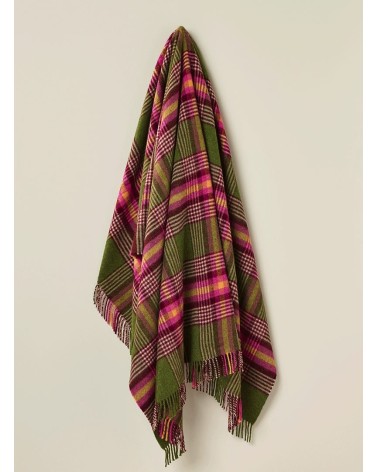 Plaid Christchurch Vert Pomme - Couverture en laine Bronte by Moon un plaid cocooning couverture chaude douce plaide lit