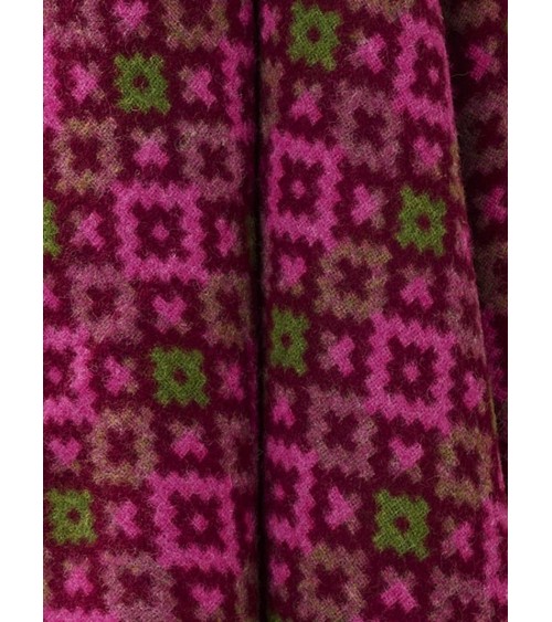 Dartmouth Burgundy / Pink - Wolldecke, Decke aus reiner Schurwolle Bronte by Moon Schafwolldecke warme Woll Decken Sofa wohnd...