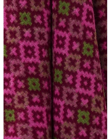 Dartmouth Burgundy / Pink - Pure new wool blanket Bronte by Moon best for sofa throw warm cozy soft