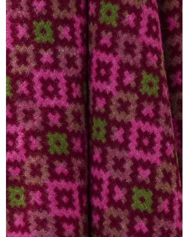 Dartmouth Burgundy / Pink - Wolldecke, Decke aus reiner Schurwolle Bronte by Moon Schafwolldecke warme Woll Decken Sofa wohnd...