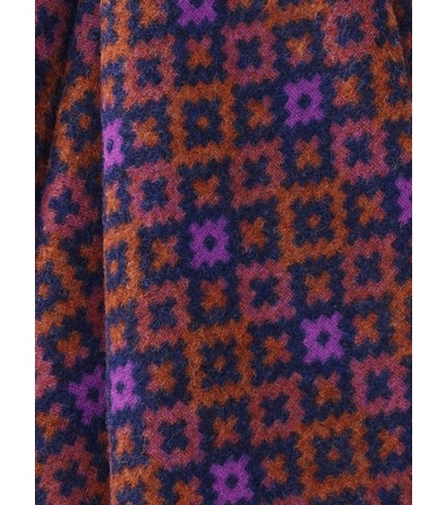 Dartmouth Rust / Purple - Plaid, couverture en pure laine vierge Bronte by Moon plaide pour canapé de lit cocooning chaud