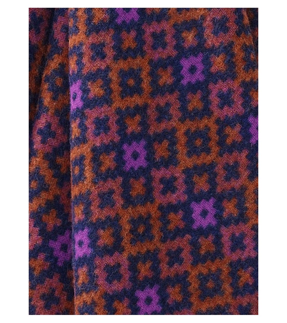 Dartmouth Rust / Purple - Wolldecke aus reiner Schurwolle Bronte by Moon Schafwolldecke warme Woll Decken Sofa wohndecke kaufen