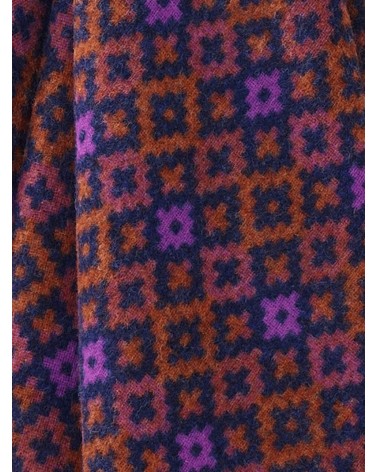 Dartmouth Rust / Purple - Pure new wool blanket Bronte by Moon warm cozy soft sofa throw blanket picnic throws and blankets