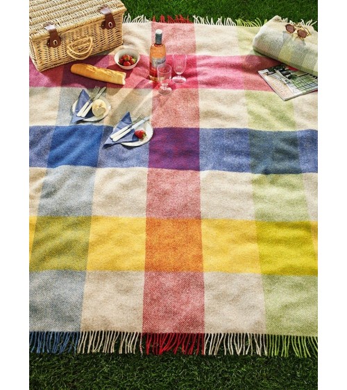 HARLAND Multicolour - Coperta di pura lana vergine Bronte by Moon plaid per divano in lana coperta morbida letto matrimoniale...