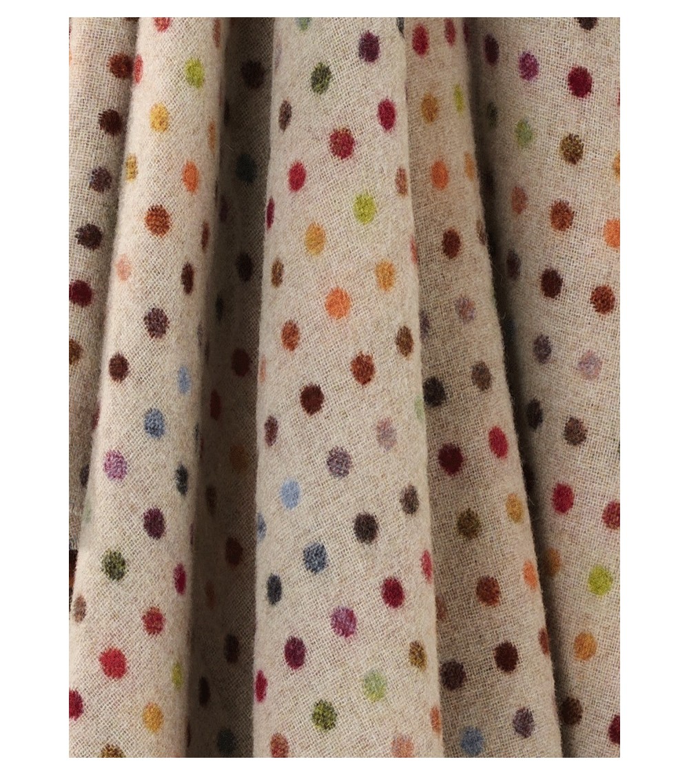 Plaid MULTISPOT Beige - Couverture en laine mérinos Bronte by Moon un plaid cocooning couverture chaude douce plaide lit
