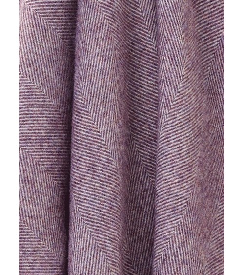 HERRINGBONE Lavendel - Wolldecke aus reiner Schurwolle Bronte by Moon Schafwolldecke warme Woll Decken Sofa wohndecke kaufen