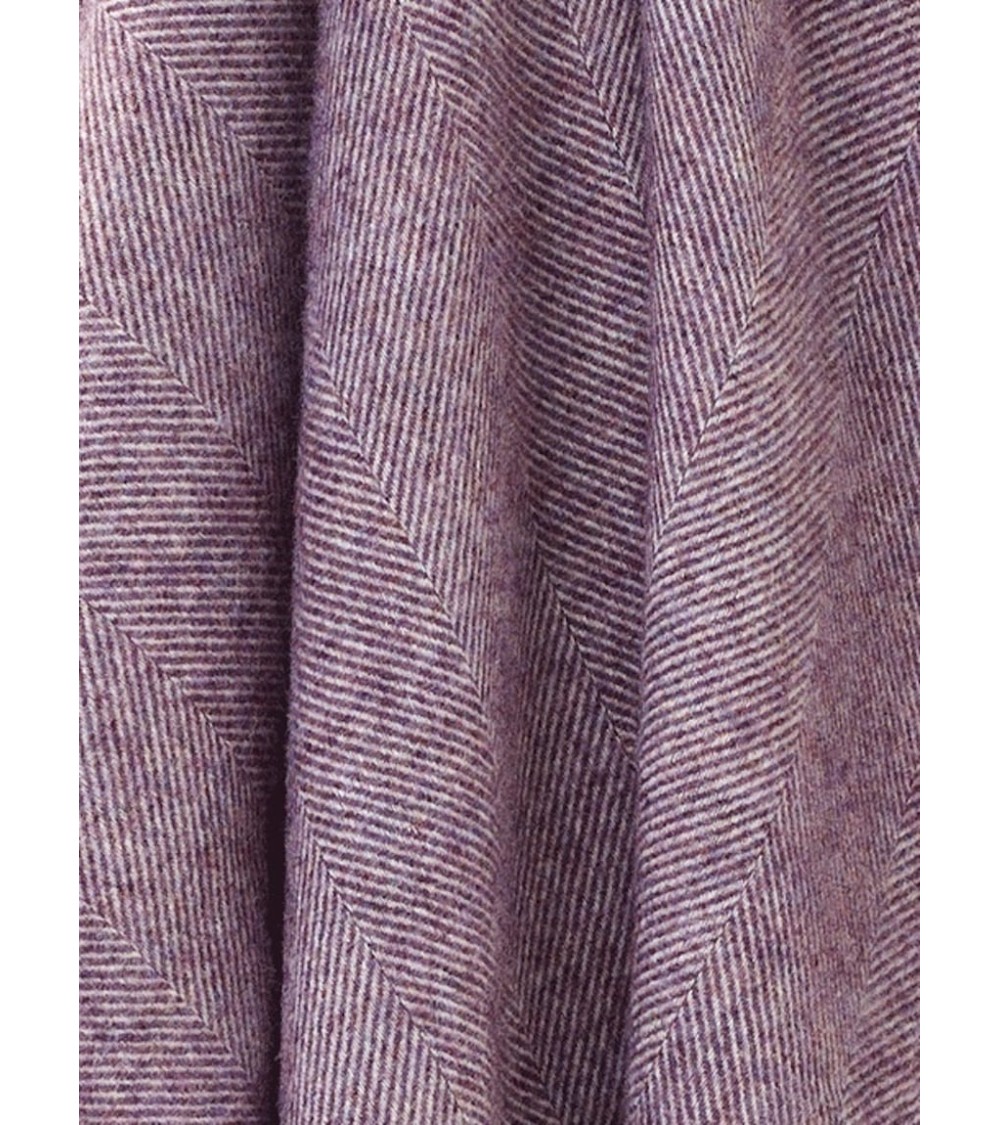 HERRINGBONE Lavendel - Wolldecke aus reiner Schurwolle Bronte by Moon Schafwolldecke warme Woll Decken Sofa wohndecke kaufen