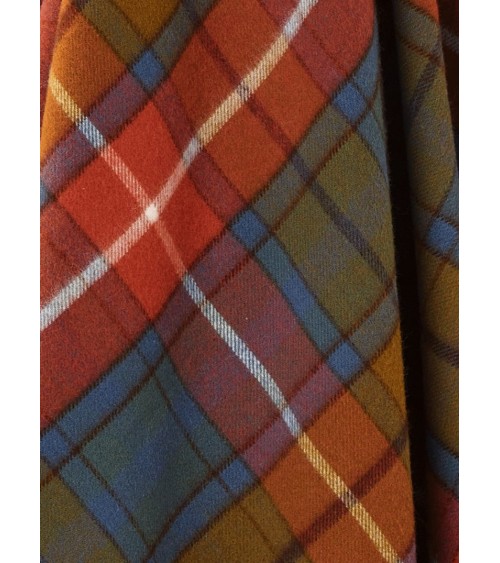 Plaid tartan ANTIQUE BUCHANAN - couverture en laine mérinos Bronte by Moon anglaise plaid tartan ecossais 100 laine highland