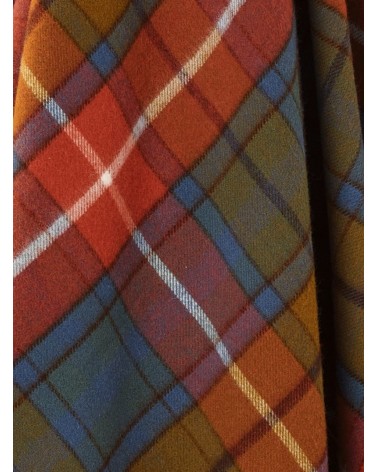 Plaid tartan ANTIQUE BUCHANAN - couverture en laine mérinos Bronte by Moon anglaise plaid tartan ecossais 100 laine highland