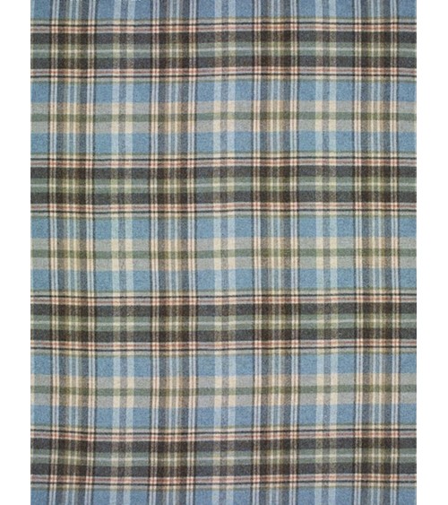 Plaid GLEN COE Aqua - Couverture pure laine vierge Bronte by Moon un plaid cocooning couverture chaude douce plaide lit