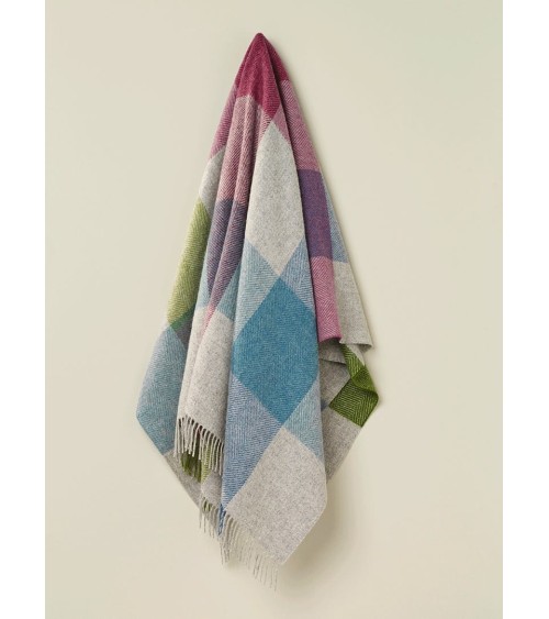 Plaid HARLAND Heather - Couverture en pure laine vierge Bronte by Moon anglaise plaid tartan ecossais 100 laine highland