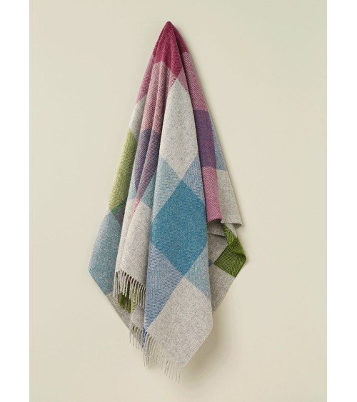 Plaid HARLAND Heather - Couverture en pure laine vierge Bronte by Moon anglaise plaid tartan ecossais 100 laine highland