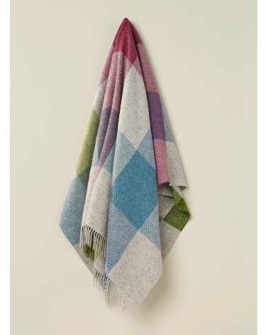 Plaid HARLAND Heather - Couverture en pure laine vierge Bronte by Moon anglaise plaid tartan ecossais 100 laine highland