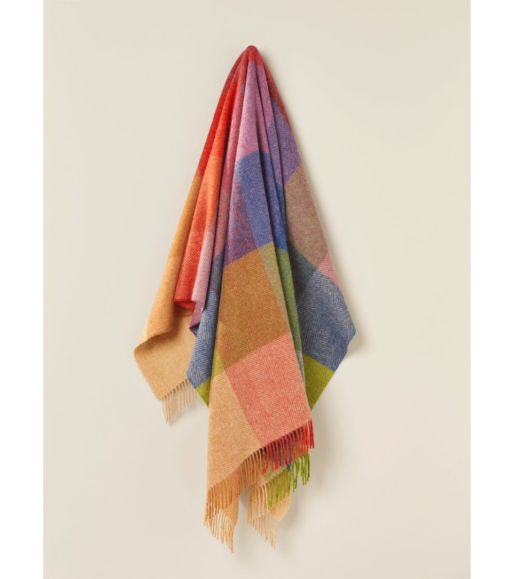 HARLAND Sunset - Coperta di pura lana vergine Bronte by Moon plaid per divano in lana coperta morbida letto matrimoniale plai...