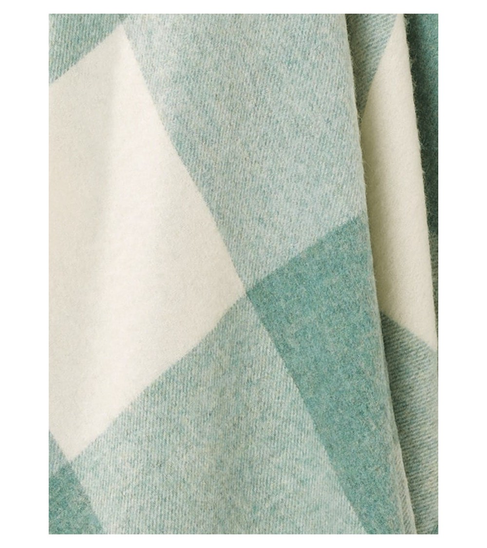 PASTEL BLOCKCHECK Eucalyptus - Merino Wolldecke, Kuscheldecke Bronte by Moon Schafwolldecke warme Woll Decken Sofa wohndecke ...