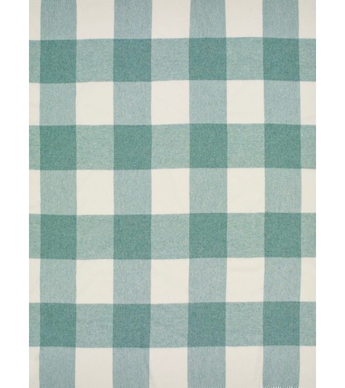 PASTEL BLOCKCHECK Eucalyptus - Merino Wolldecke, Kuscheldecke Bronte by Moon woll decken schafwoll decke kaufen kuscheldecke ...