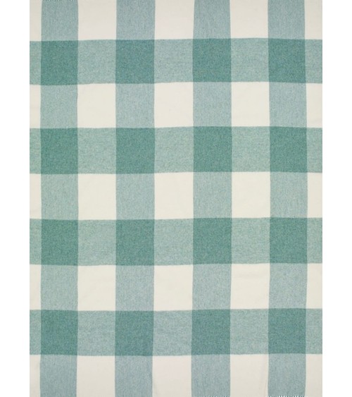 PASTEL BLOCKCHECK Eucalyptus - Coperta di lana merino Bronte by Moon plaid per divano in lana coperta morbida letto matrimoni...