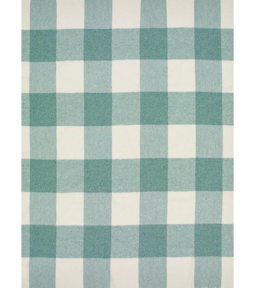 PASTEL BLOCKCHECK Eucalyptus - Merino wool blanket Bronte by Moon warm cozy soft sofa throw blanket picnic throws and blankets