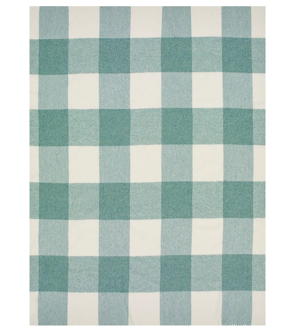 PASTEL BLOCKCHECK Eucalyptus - Merino Wolldecke, Kuscheldecke Bronte by Moon Schafwolldecke warme Woll Decken Sofa wohndecke ...