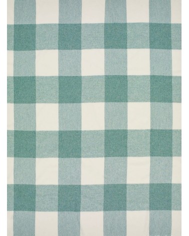 Plaid PASTEL BLOCK Eucalyptus - Couverture en laine mérinos Bronte by Moon anglaise plaid tartan ecossais 100 laine highland