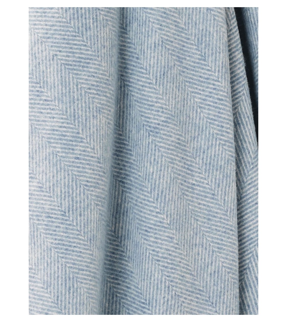 HERRINGBONE Aqua - Merino wool blanket Bronte by Moon warm cozy soft sofa throw blanket picnic throws and blankets