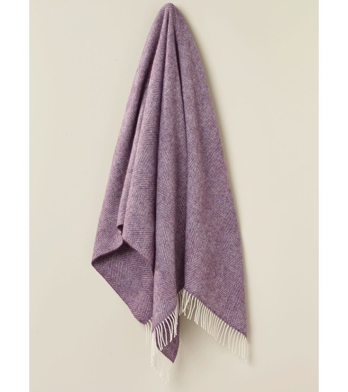 HERRINGBONE Clover - Plaid, couverture en laine mérinos Bronte by Moon plaide pour canapé de lit cocooning chaud