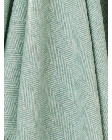 HERRINGBONE Eucalyptus - Merino wool blanket Bronte by Moon warm cozy soft sofa throw blanket picnic throws and blankets