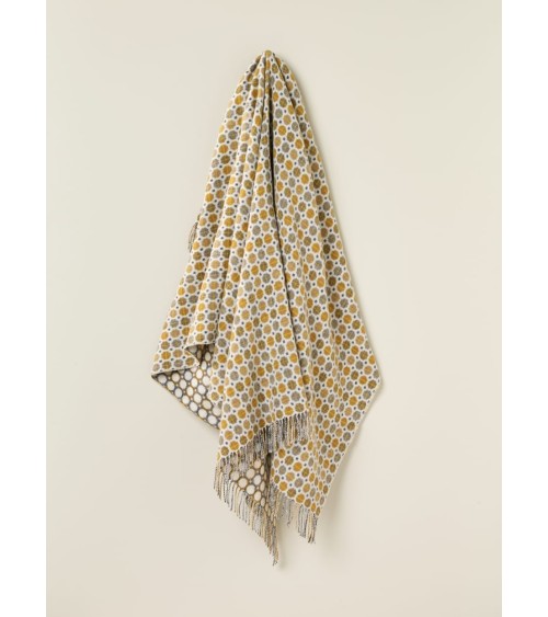 MILAN Gold - Coperta di lana merino Bronte by Moon di qualità per divano coperte plaid