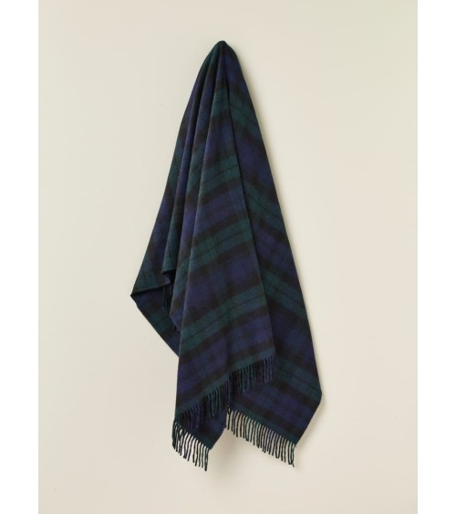 BLACK WATCH - Tartan merino throw Bronte by Moon clan plaids english sofa cozy soft throw blanket