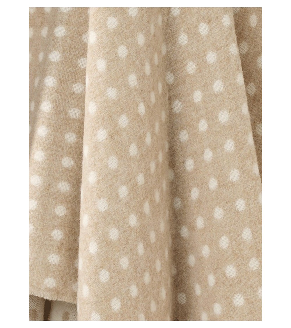 Coperta di lana merino NATURAL SPOT Beige - Bronte by Moon