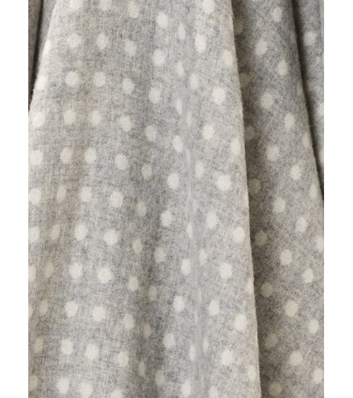 NATURAL SPOT DESIGN Gris - Plaid en laine mérinos Bronte by Moon plaide pour canapé de lit cocooning chaud