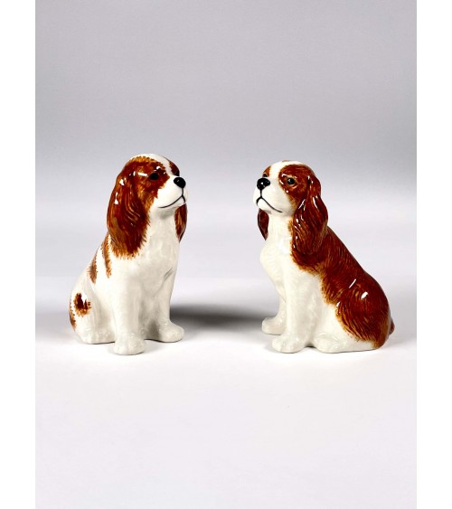 Cavalier King Charles - Porta sale e pepe Quail Ceramics design da tavola saliera e pepiera