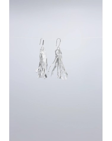 Aqua - Pendant earrings in upcycled plastic Jianhui London cute fashion design designer for women
