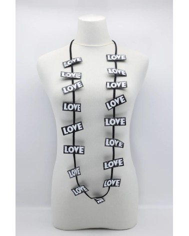 Love - Collier en similicuir Jianhui London fantaisie original femme suisse