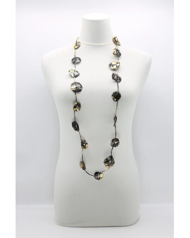 Coquelicot - Collier en similicuir et plastique recyclé Jianhui London fantaisie original femme suisse