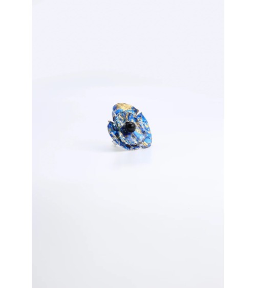 Coquelicot - Bague en plastique recyclé Jianhui London fantaisie original femme suisse