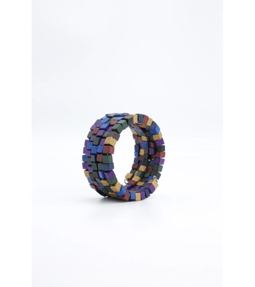 Pashmina Multicolore - Bracelet serpent en perles de bois Jianhui London fantaisie original femme suisse