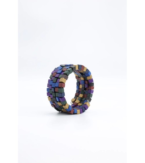 Pashmina Multi colour - Wooden Beads Snake Bracelet Jianhui London cute fashion design designer for women