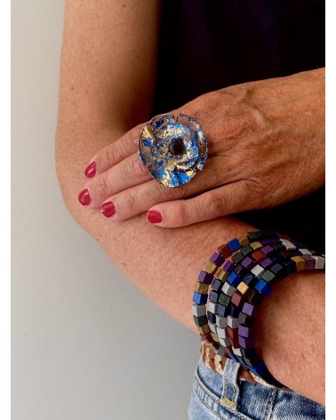 Pashmina Multi colour - Wooden Beads Snake Bracelet Jianhui London cute fashion design designer for women