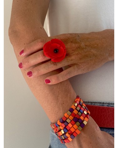 Poppy - Ring made of recycled plastic Jianhui London cute fashion design designer for women