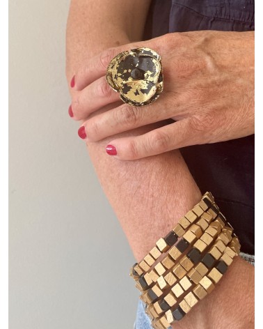 Pashmina Mosaic - Wooden Beads Snake Bracelet Jianhui London cute fashion design designer for women