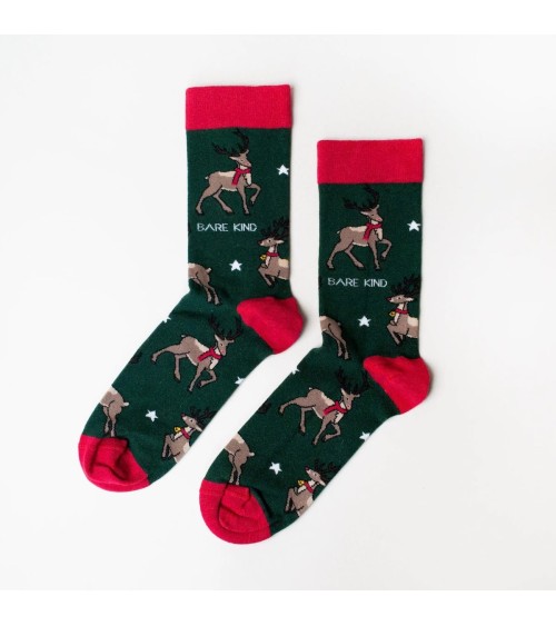 Rettet die Rentiere - Bambus Weihnachtssocken Bare Kind socke kuschelsocken für damen lustig herren farbige coole socken