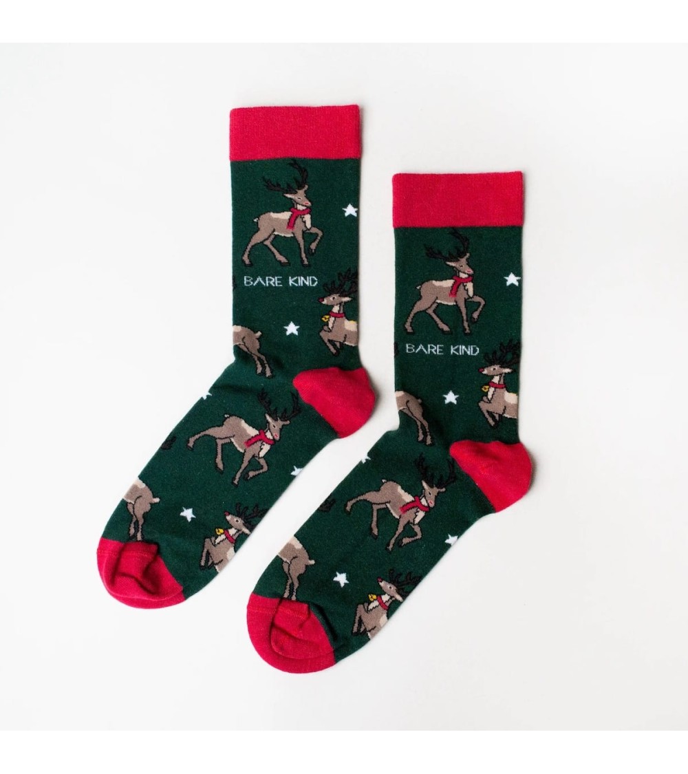 Sauvez les Rennes - Chaussettes de Noël en bambou Bare Kind jolies pour femme originales pour homme chausset rigolotes drole ...