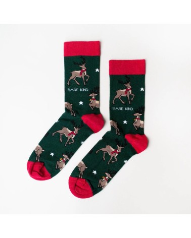 Rettet die Rentiere - Bambus Weihnachtssocken Bare Kind socke kuschelsocken für damen lustig herren farbige coole socken