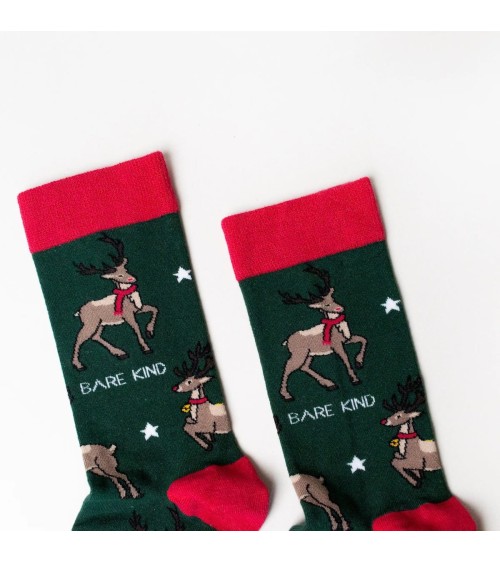 Sauvez les Rennes - Chaussettes de Noël en bambou Bare Kind jolies pour femme originales pour homme chausset rigolotes drole ...